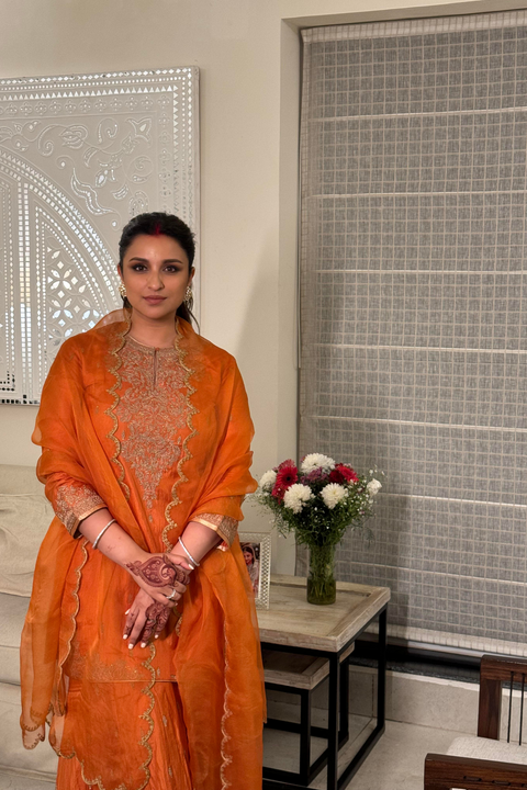 Ruma Kurta and Sharara-Orange