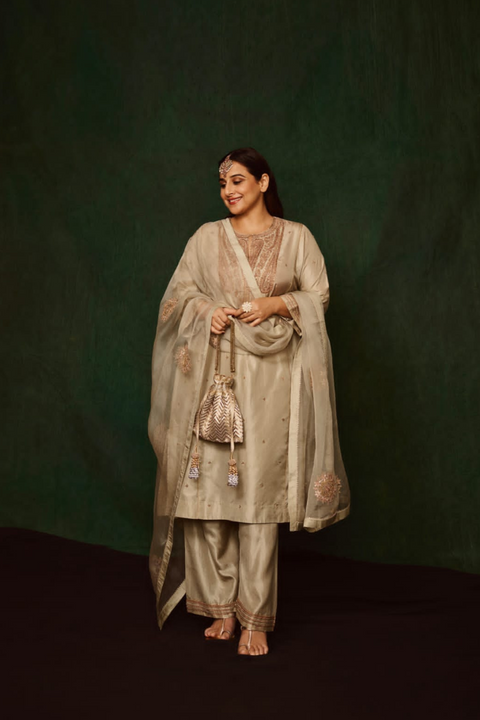 Dipty Kurta and  Pant-Sea Green