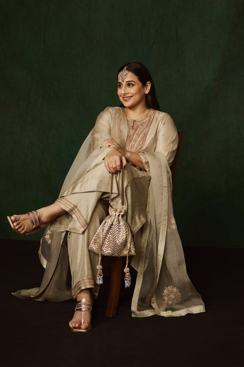 Dipty Kurta and  Pant-Sea Green