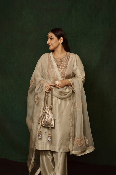 Dipty Kurta and  Pant-Sea Green