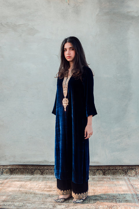 Aafia Kurta and Pant - Blue