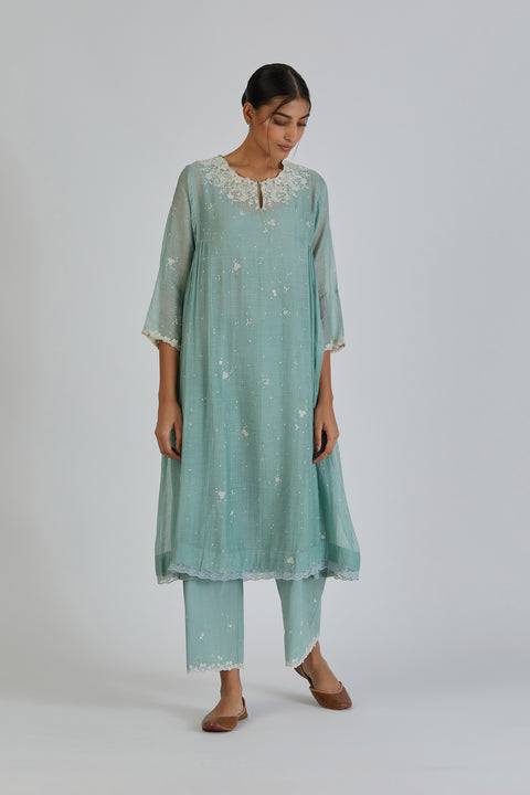 Binti Kurta and Pant-Light Blue
