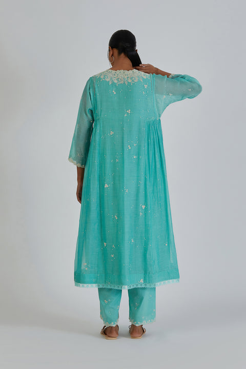 Binti Kurta and Pant-Turquoise