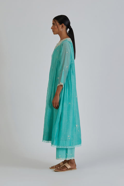 Binti Kurta and Pant-Turquoise