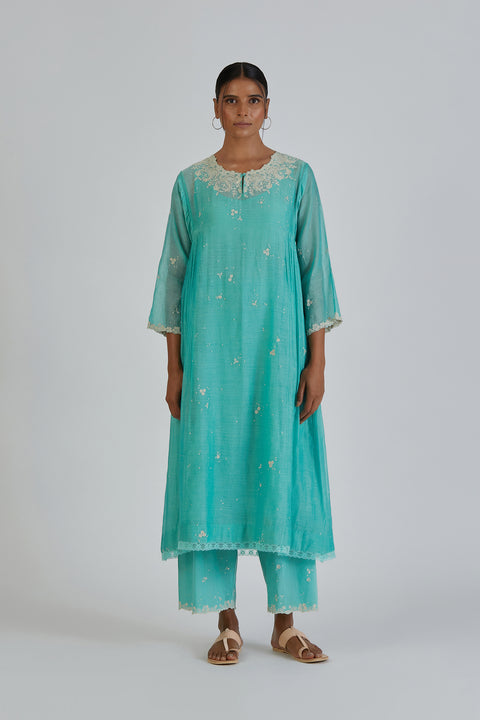 Binti Kurta and Pant-Turquoise