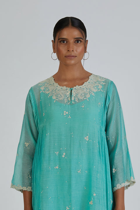 Binti Kurta and Pant-Turquoise