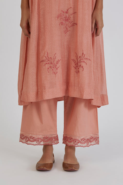 Madhu Kurta and Pant-Salmon Pink