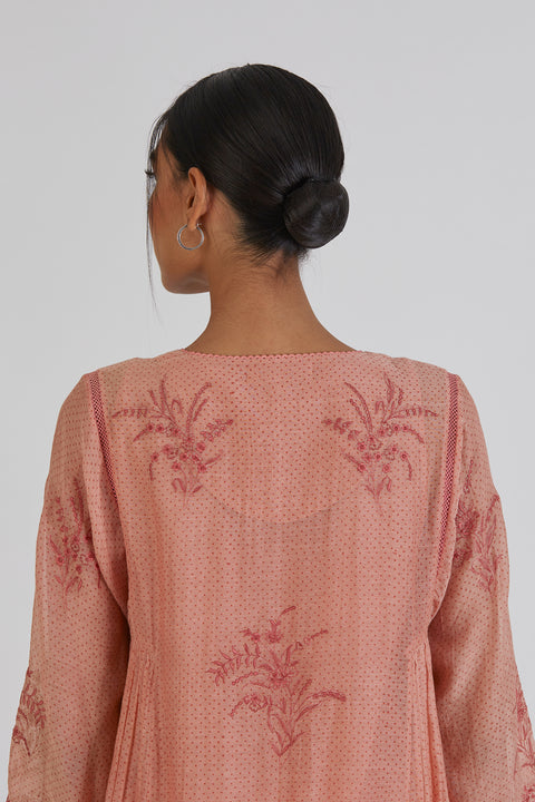 Madhu Kurta and Pant-Salmon Pink