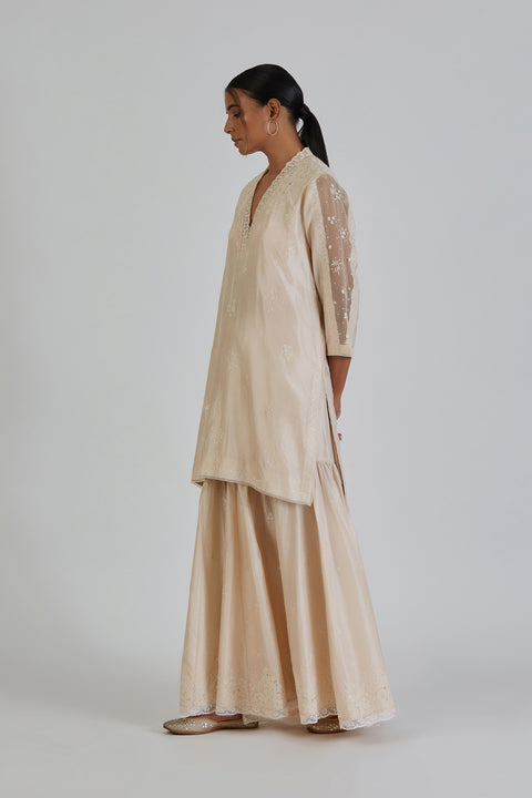 Nidhi Kurta and Sharara-Ivory