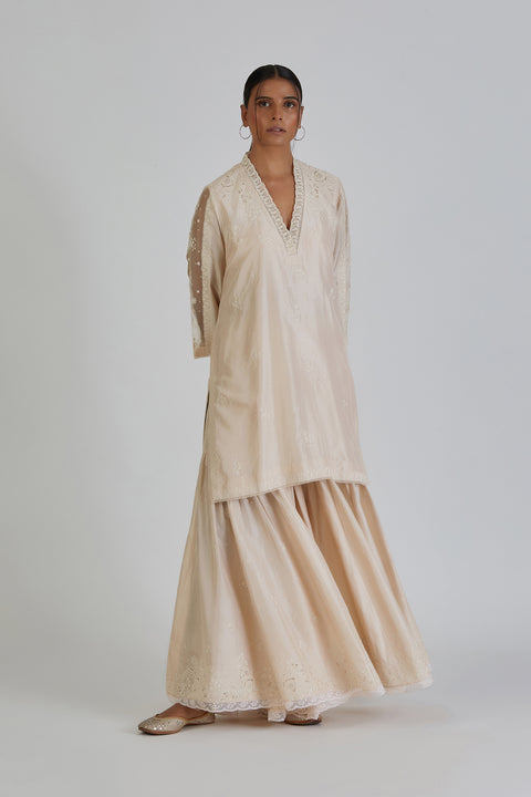 Nidhi Kurta and Sharara-Ivory