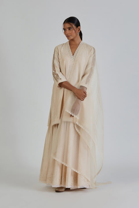 Nidhi Kurta and Sharara-Ivory