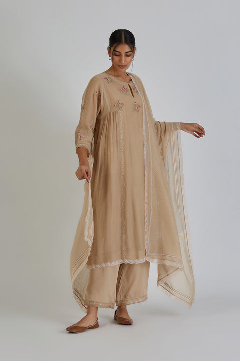 Sima Kurta and Pant-Beige
