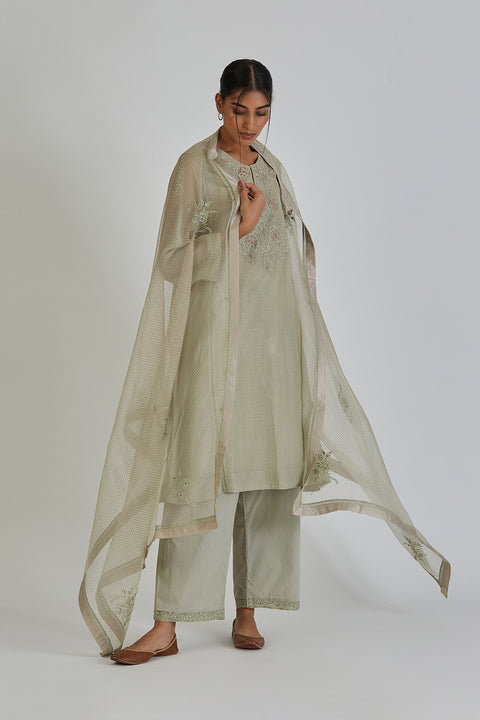 Firuzeh Dupatta-Sage Blue
