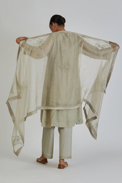 Firuzeh Dupatta-Sage Blue