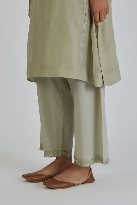 Fiza Kurta and Pant-Sage Blue