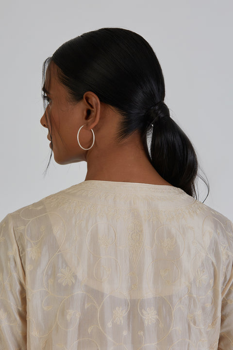 Daneen Kurta and Pant-White