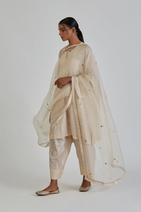 Almas Dupatta-Ivory