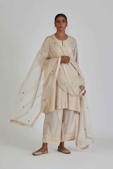 Almas Dupatta-Ivory