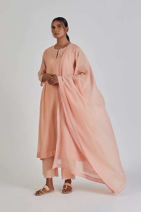 Priyanka Dupatta-Salmon Pink