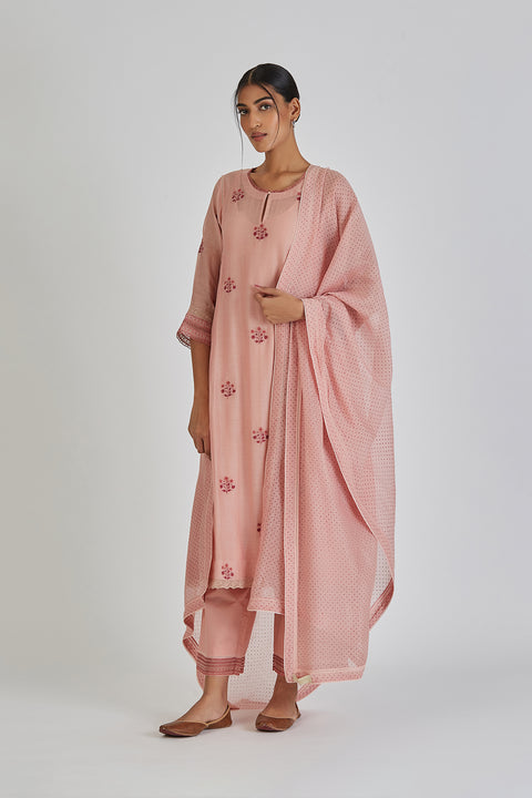 Radhika Dupatta-Salmon Pink