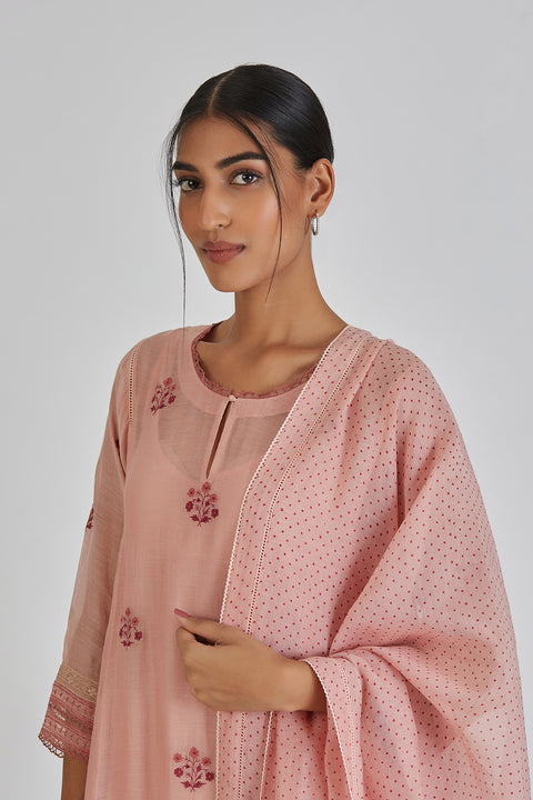 Radhika Dupatta-Salmon Pink