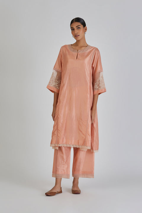 Urmi Kurta and Pant-Peach