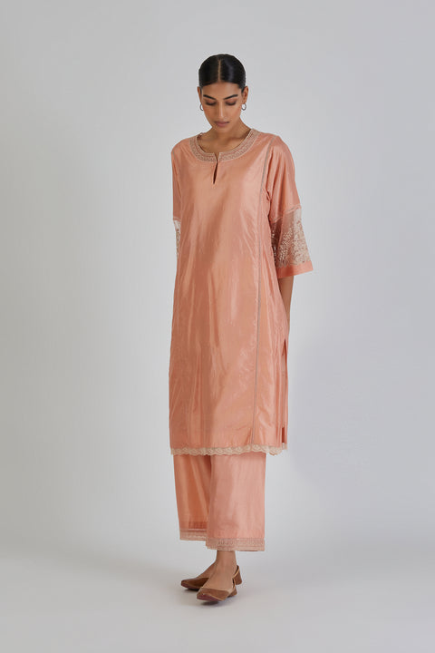 Urmi Kurta and Pant-Peach