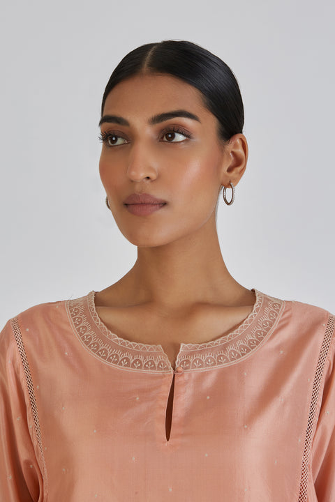Urmi Kurta and Pant-Peach