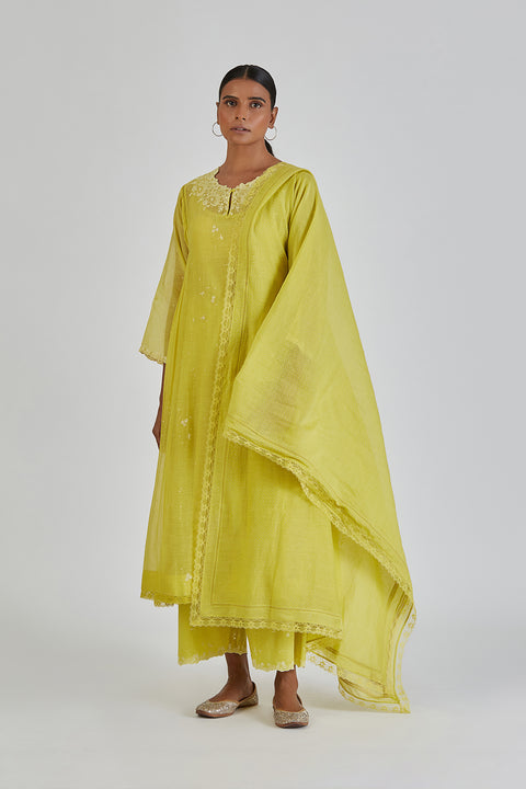 Priyanka Dupatta-Lime Yellow