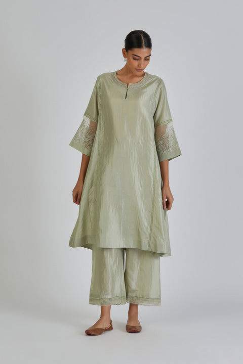Urmi Kurta and Pant-Sea Green