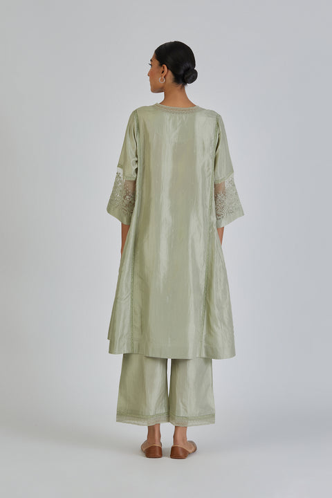 Urmi Kurta and Pant-Sea Green