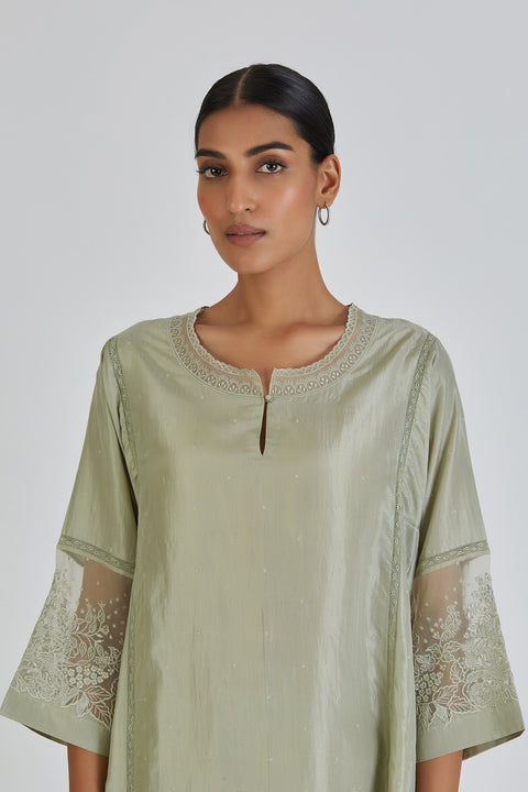 Urmi Kurta and Pant-Sea Green