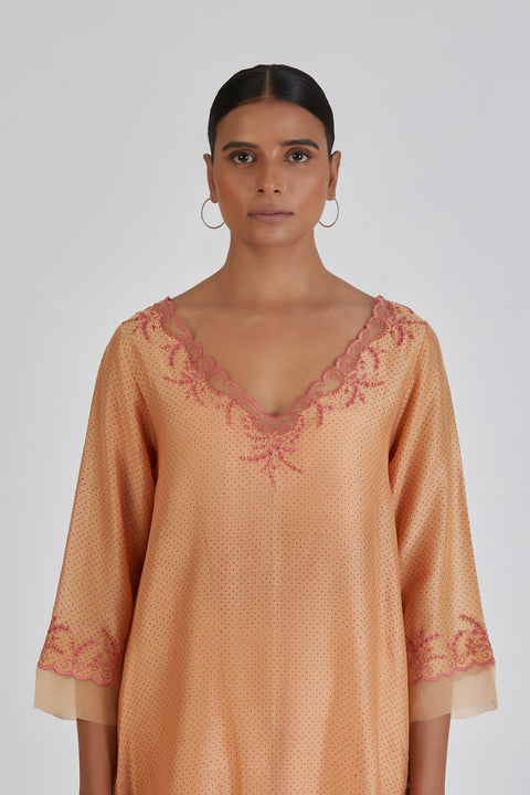 Avantika Kurta and Pant-Light Orange