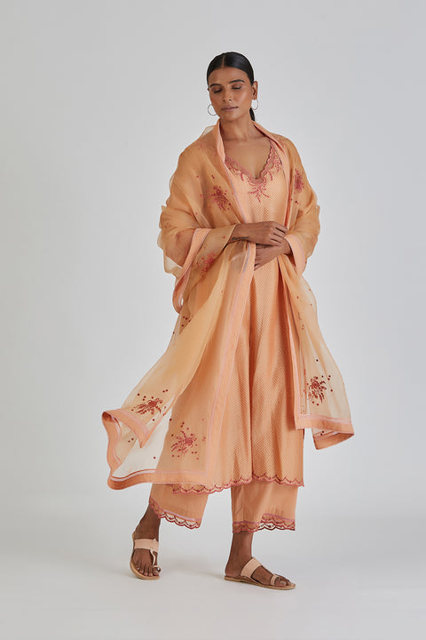 Huma Dupatta-Peach