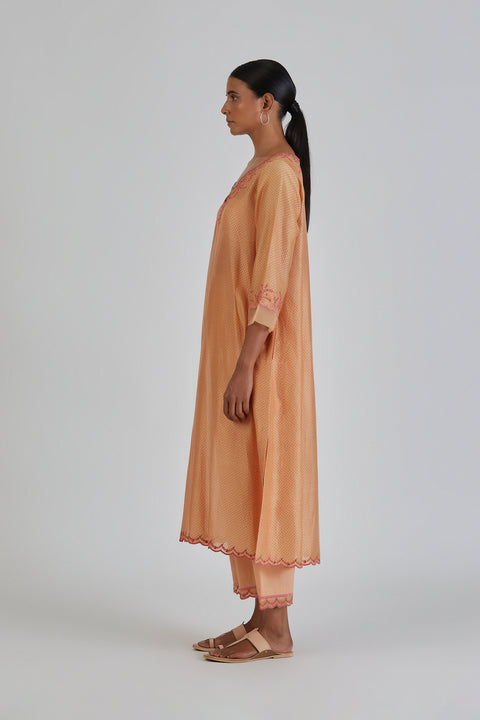 Avantika Kurta and Pant-Light Orange
