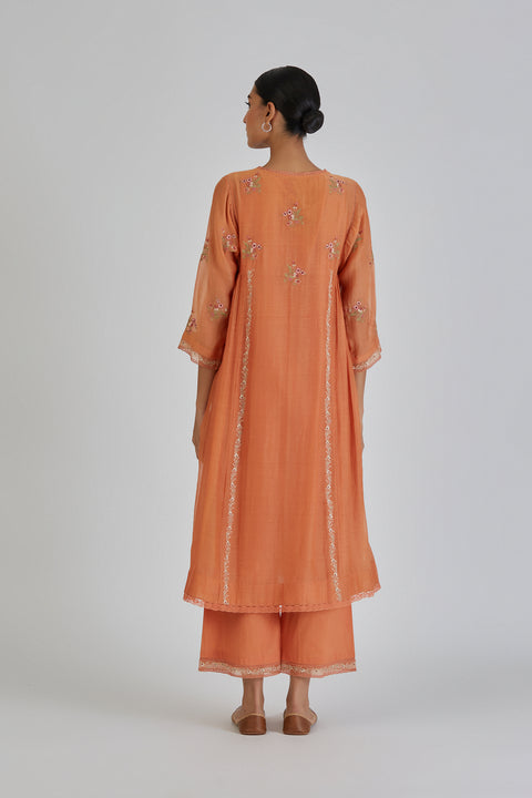 Saanvi Kurta and Pant-Light Orange