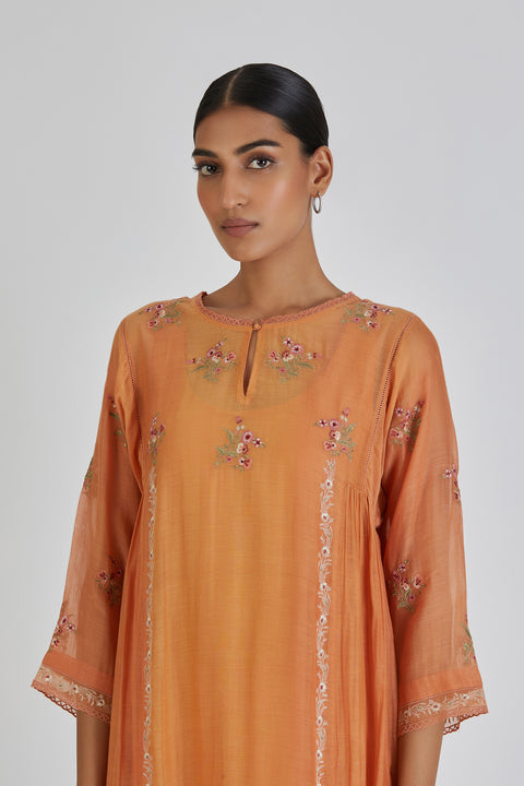 Saanvi Kurta and Pant-Light Orange