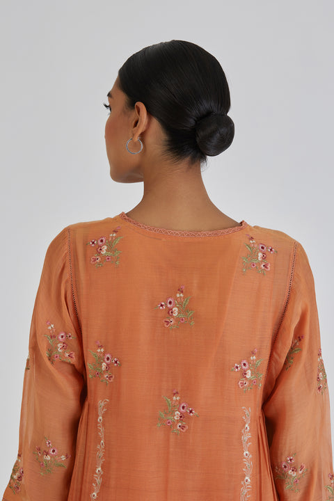 Saanvi Kurta and Pant-Light Orange