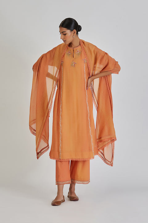 Sitashi Dupatta-Light Orange