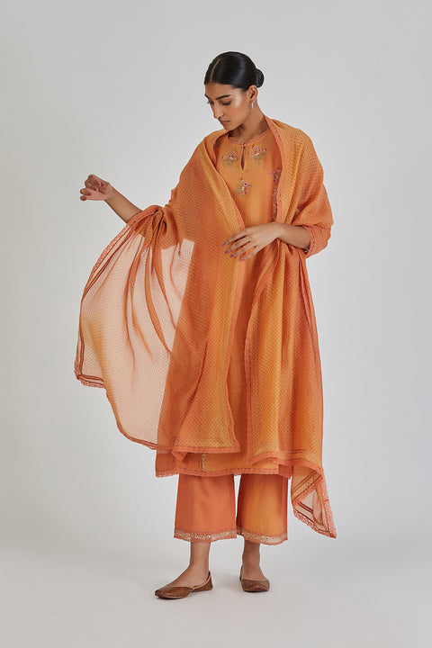 Sitashi Dupatta-Light Orange