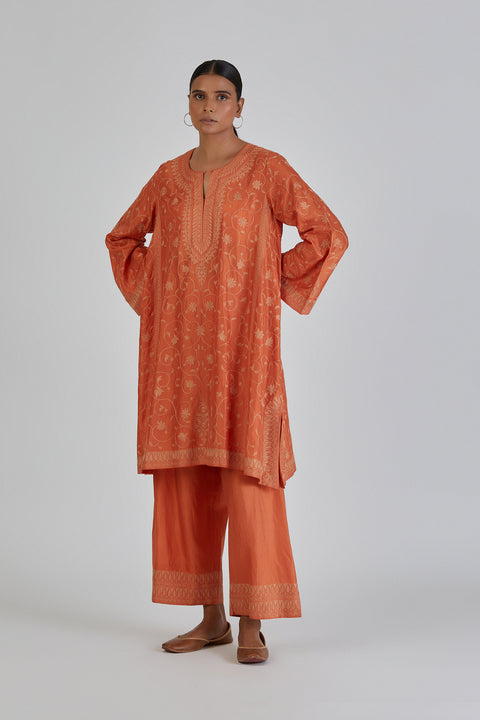 Daneen Kurta and Pant-Orange