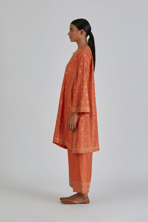 Daneen Kurta and Pant-Orange