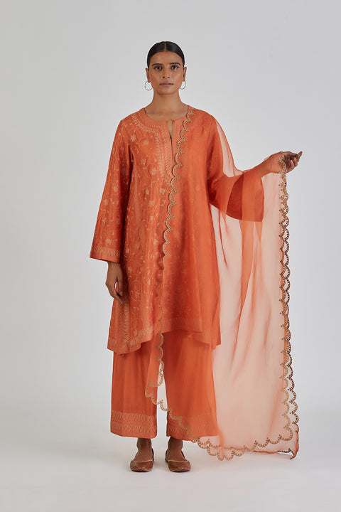 Sarah Dupatta-Orange