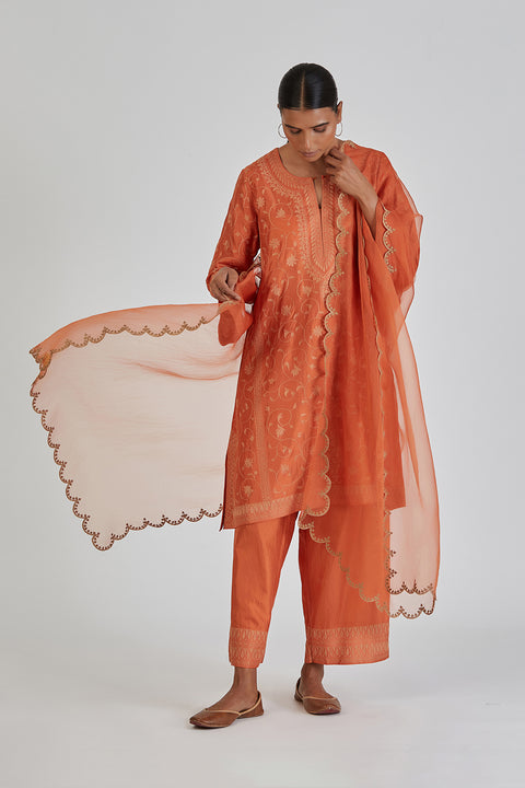Sarah Dupatta-Orange