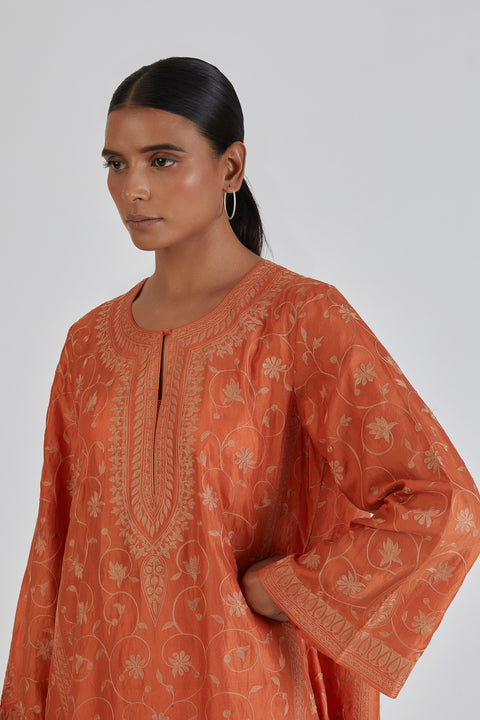 Daneen Kurta and Pant-Orange