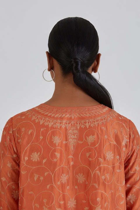 Daneen Kurta and Pant-Orange