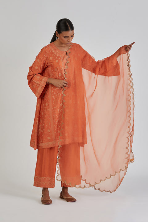 Sarah Dupatta-Orange