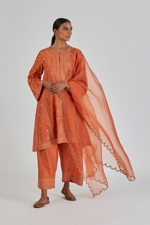 Sarah Dupatta-Orange