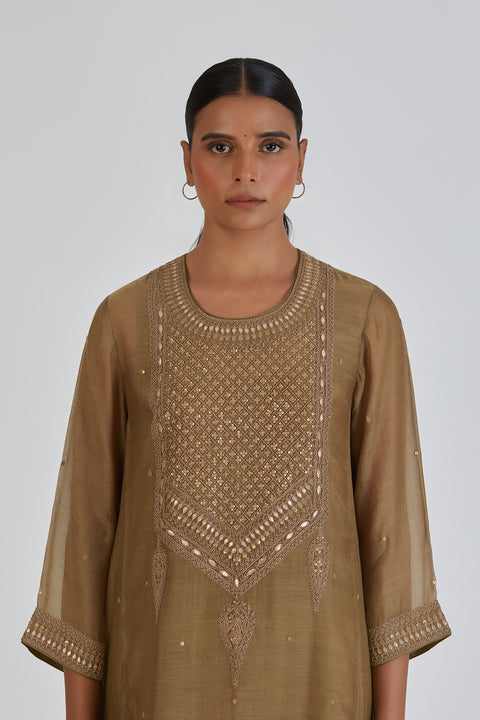 Viti Kurta and Pant-Mehendi Green