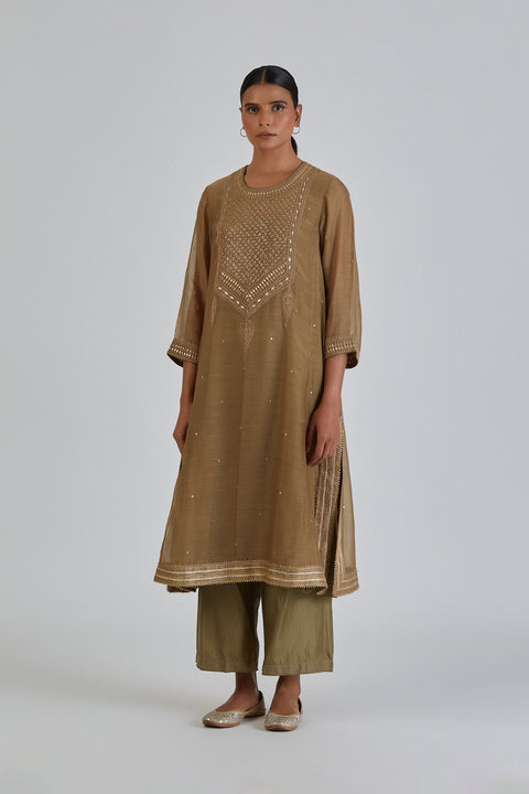 Viti Kurta and Pant-Mehendi Green